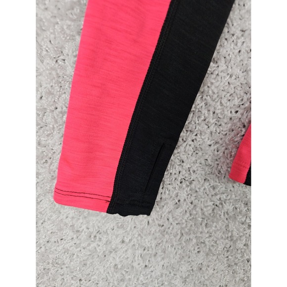 Under Armour Coldgear 1/4 Zip Jacket Womens Small Fitted Pink & Black Thumbholes - Picture 5 of 13